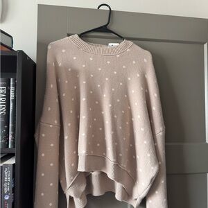 Polka Dot Beige Sweater